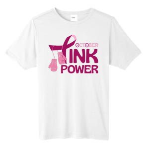 October Pink Power Breast Cancer Tall Fusion ChromaSoft Performance T-Shirt