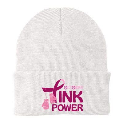 October Pink Power Breast Cancer Beanie