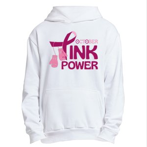 October Pink Power Breast Cancer Urban Pullover Hoodie