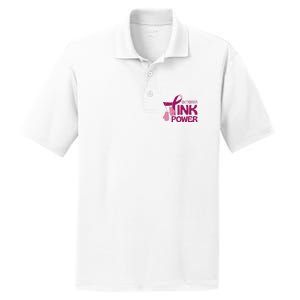 October Pink Power Breast Cancer PosiCharge RacerMesh Polo