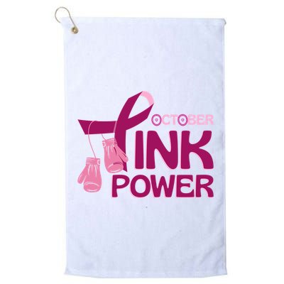 October Pink Power Breast Cancer Golf Towel