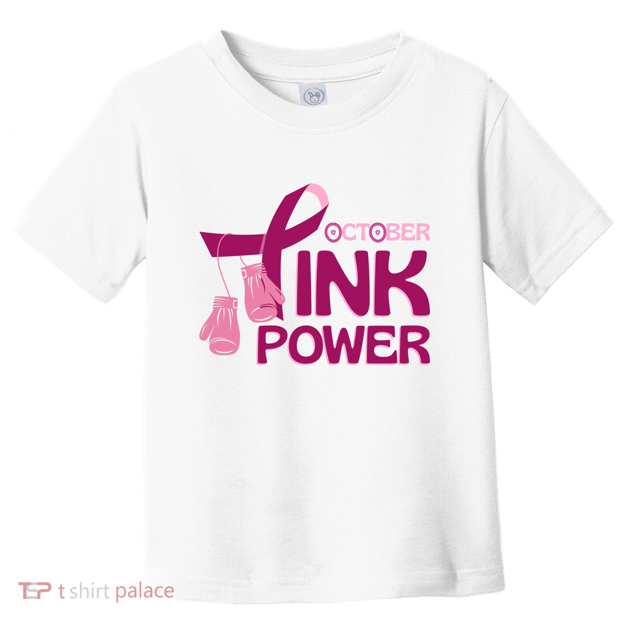 October Pink Power Breast Cancer Toddler T-Shirt