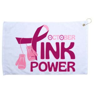 October Pink Power Breast Cancer Grommeted Golf Towel