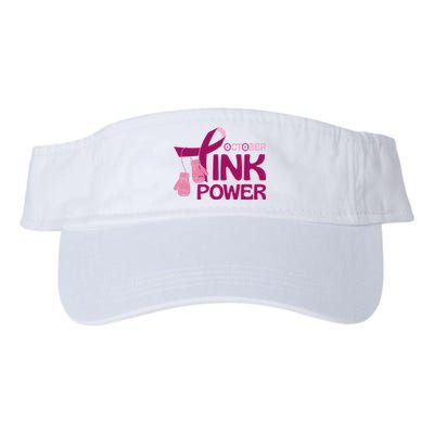 October Pink Power Breast Cancer Valucap Bio-Washed Visor