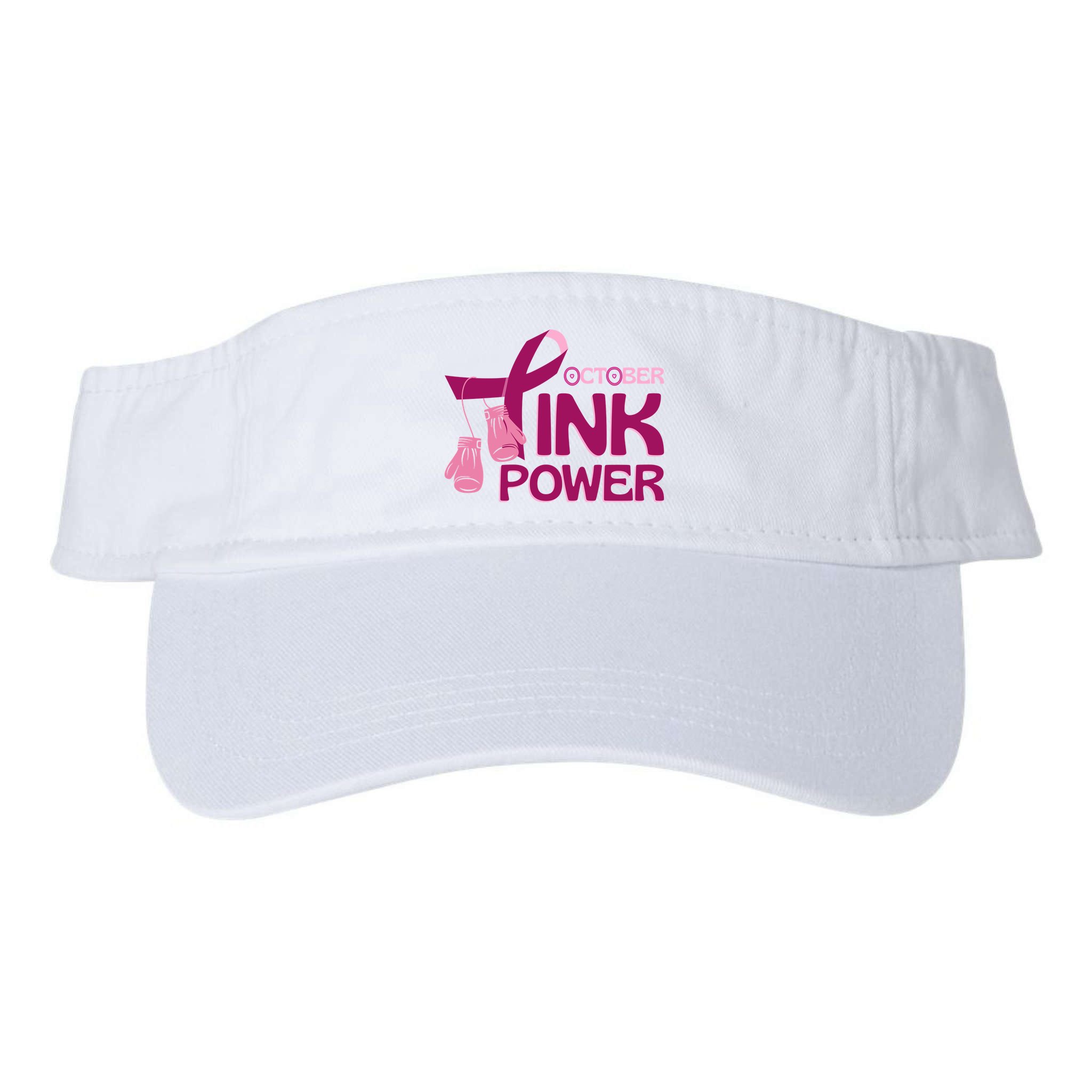 October Pink Power Breast Cancer Visor