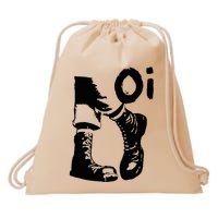 Oi Punk Rock With Combat Boots Drawstring Bag