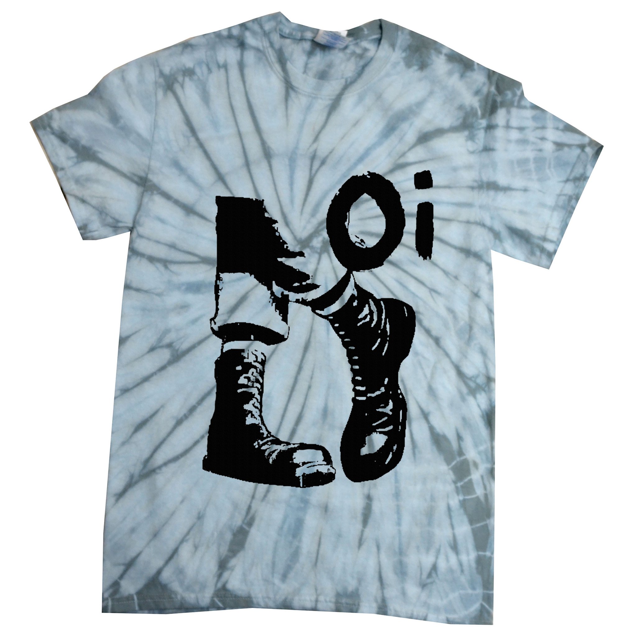 Oi Punk Rock With Combat Boots Tie-Dye T-Shirt
