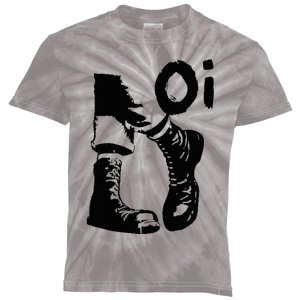 Oi Punk Rock With Combat Boots Kids Tie-Dye T-Shirt