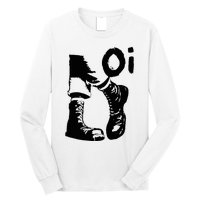 Oi Punk Rock With Combat Boots Long Sleeve Shirt