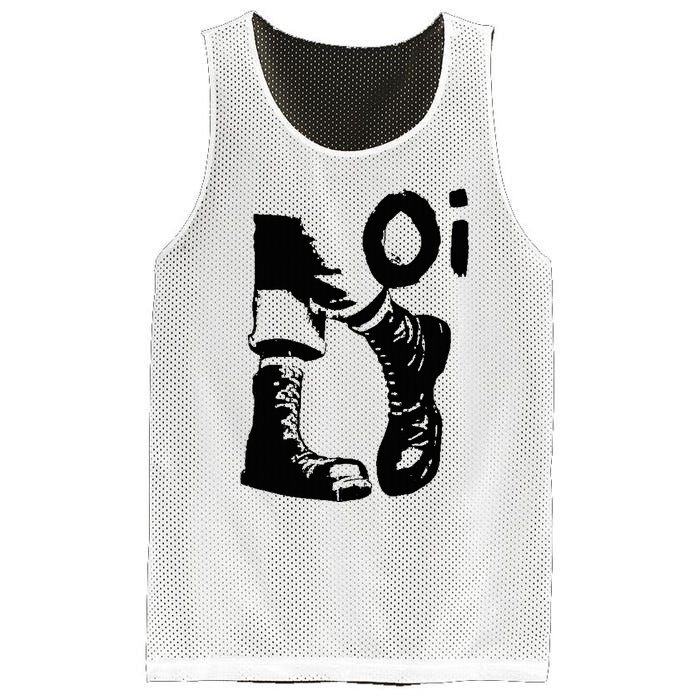 Oi Punk Rock With Combat Boots Mesh Reversible Basketball Jersey Tank