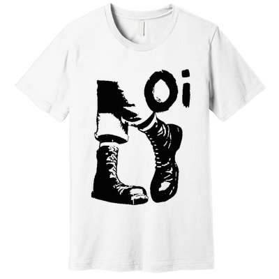 Oi Punk Rock With Combat Boots Premium T-Shirt