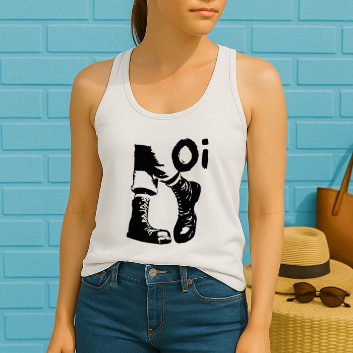 Oi Punk Rock With Combat Boots Womens Tank Top