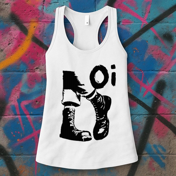 Oi Punk Rock With Combat Boots Womens Tank Top