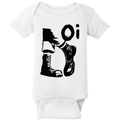 Oi Punk Rock With Combat Boots Baby Bodysuit
