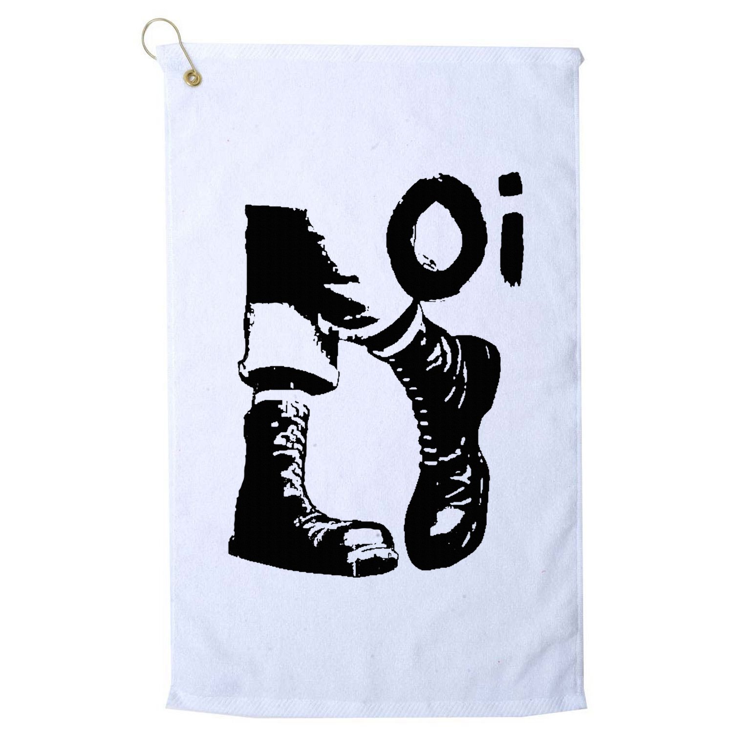 Oi Punk Rock With Combat Boots Golf Towel