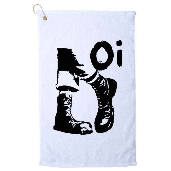 Oi Punk Rock With Combat Boots Golf Towel