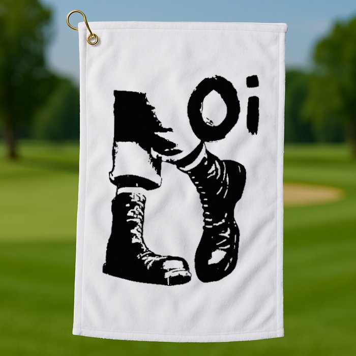 Oi Punk Rock With Combat Boots Golf Towel