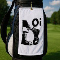 Oi Punk Rock With Combat Boots Golf Towel