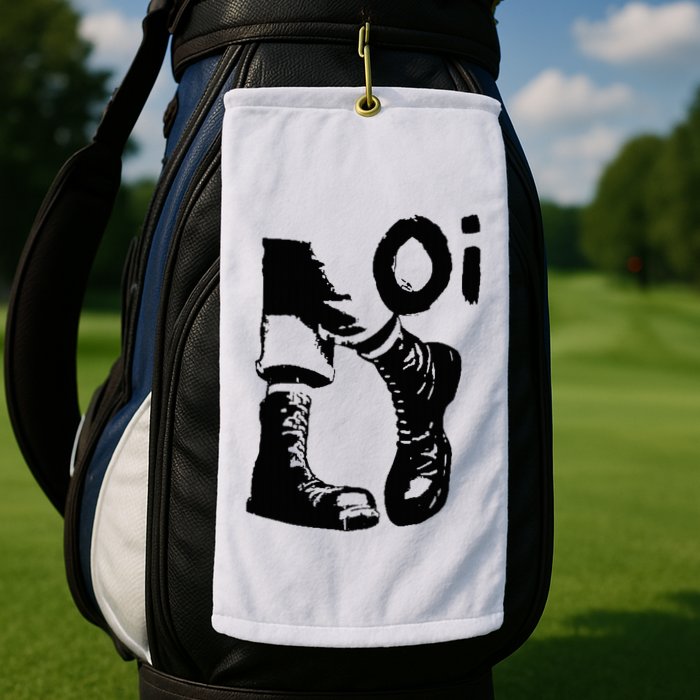 Oi Punk Rock With Combat Boots Golf Towel