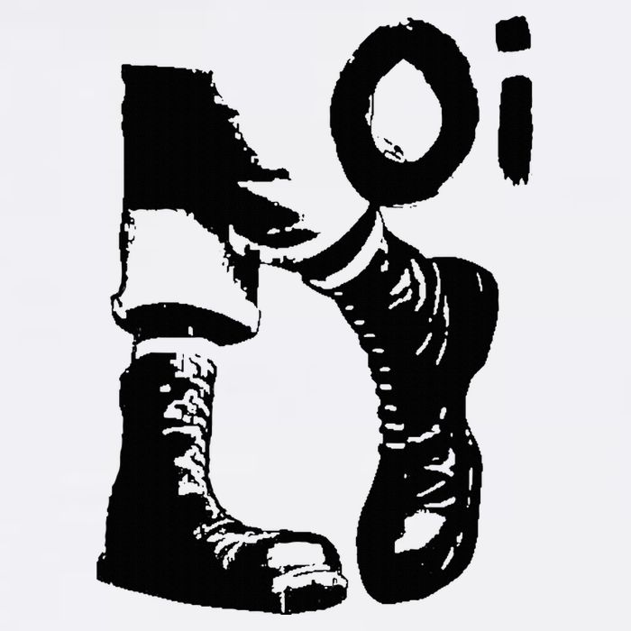 Oi Punk Rock With Combat Boots Cropped Pullover Crew