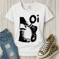 Oi Punk Rock With Combat Boots Womens T-Shirt