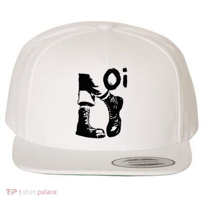 Oi Punk Rock With Combat Boots Wool Snapback Cap