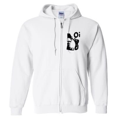 Oi Punk Rock With Combat Boots Full Zip Hoodie
