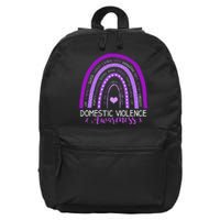 October Purple Ribbon Domestic Violence Awareness 16 in Basic Backpack