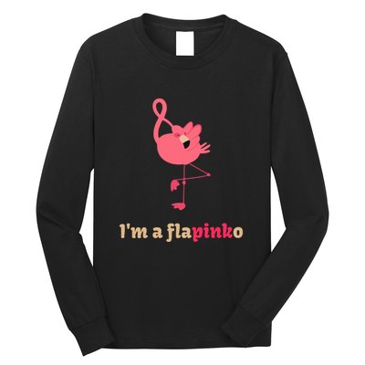 October Pink Ribbon Flamingo Breast Cancer Awareness Month Gift Long Sleeve Shirt