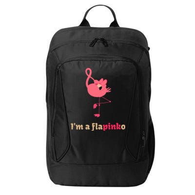 October Pink Ribbon Flamingo Breast Cancer Awareness Month Gift City Backpack