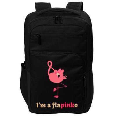 October Pink Ribbon Flamingo Breast Cancer Awareness Month Gift Impact Tech Backpack