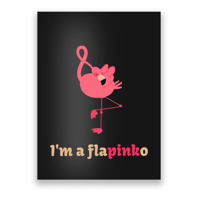 October Pink Ribbon Flamingo Breast Cancer Awareness Month Gift Poster