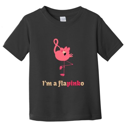 October Pink Ribbon Flamingo Breast Cancer Awareness Month Gift Toddler T-Shirt