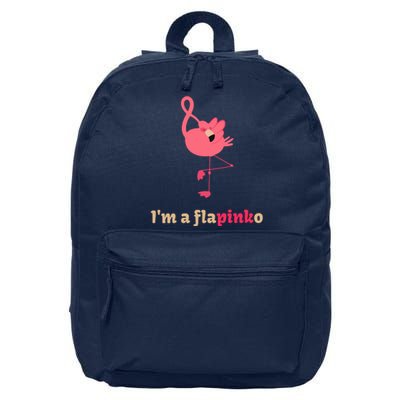 October Pink Ribbon Flamingo Breast Cancer Awareness Month Gift 16 in Basic Backpack