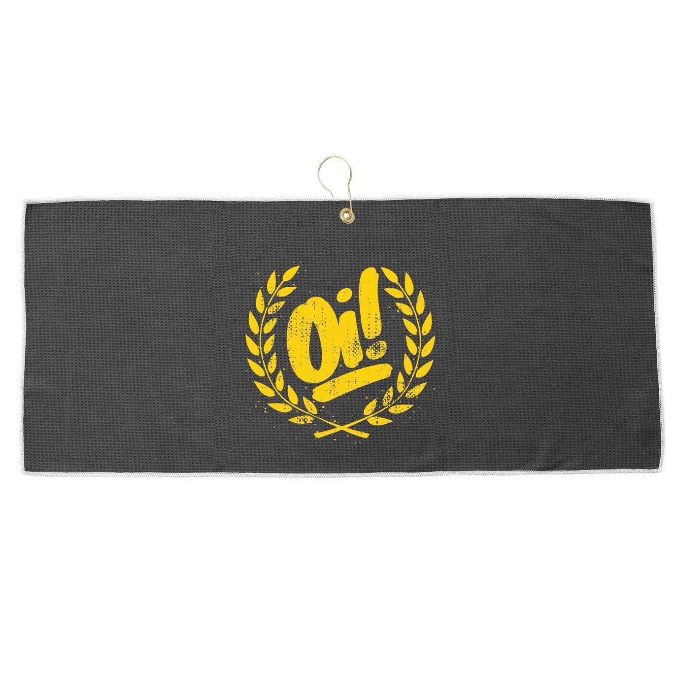 Oi Punk Ska & Punk Rock For 80s Punks & Skinheads Oi! Large Microfiber Waffle Golf Towel