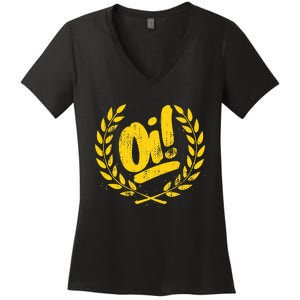 Oi Punk Ska & Punk Rock For 80s Punks & Skinheads Oi! Women's V-Neck T-Shirt