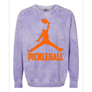 Orange Pickleball Sports Logo Colorblast Crewneck Sweatshirt