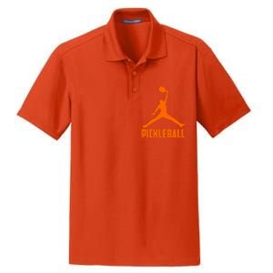 Orange Pickleball Sports Logo Dry Zone Grid Polo