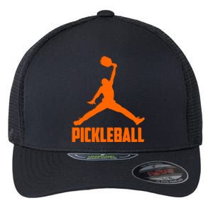 Orange Pickleball Sports Logo Flexfit Unipanel Trucker Cap