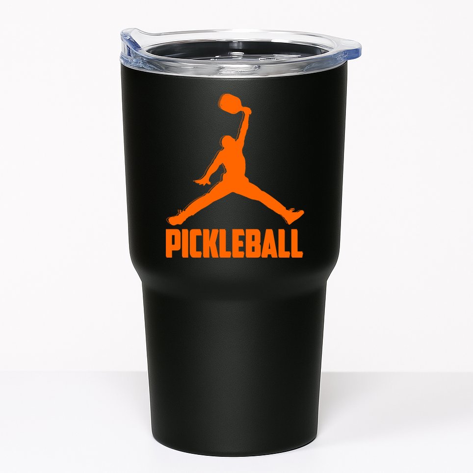 Orange Pickleball Sports Logo Tumbler