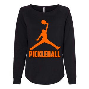 Orange Pickleball Sports Logo Womens California Wash Sweatshirt