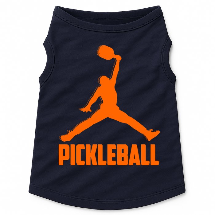 Orange Pickleball Sports Logo Doggie Tank