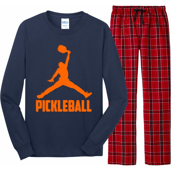 Orange Pickleball Sports Logo Long Sleeve Pajama Set