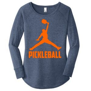 Orange Pickleball Sports Logo Women's Perfect Tri Tunic Long Sleeve Shirt