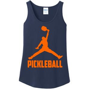 Orange Pickleball Sports Logo Ladies Essential Tank