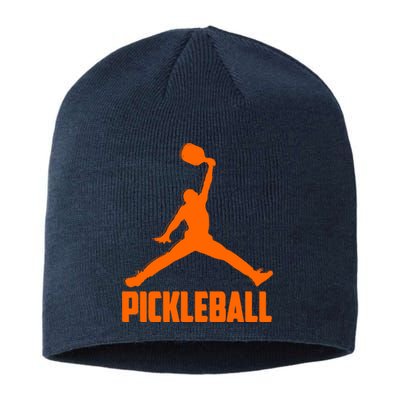 Orange Pickleball Sports Logo Sustainable Beanie