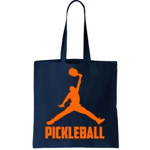 Orange Pickleball Sports Logo Tote Bag