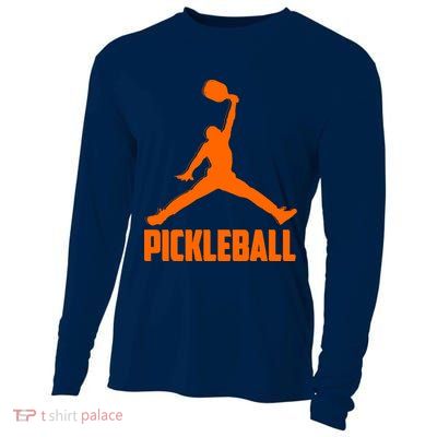 Orange Pickleball Sports Logo Cooling Performance Long Sleeve Crew