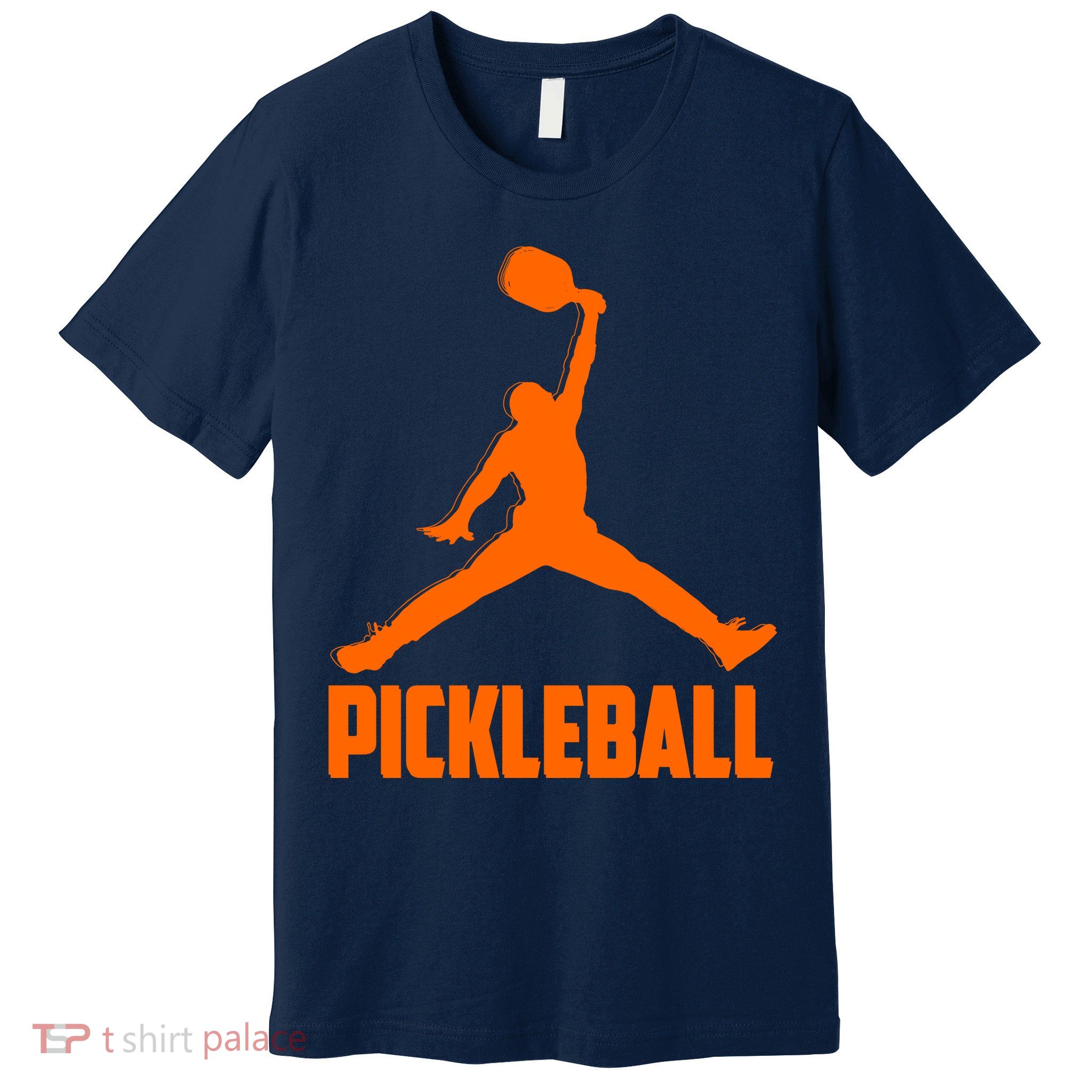 Orange Pickleball Sports Logo Premium T-Shirt