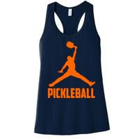 Orange Pickleball Sports Logo Women's Racerback Tank